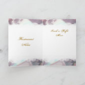 Notre mariage - Carte du restaurant (Intérieur)