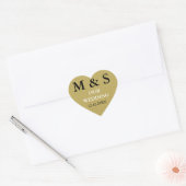 Notre Mariage Coeur Stickers Parties scintillant O (Enveloppe)