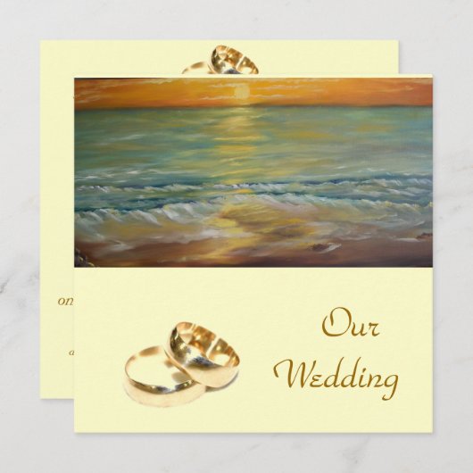 notre mariage - faire-part de mariage (Devant / Derrière)