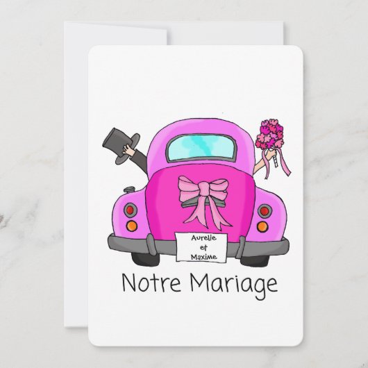 Notre Mariage - faire-part de mariage française (Devant)