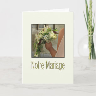 Notre Mariage - Franse trouwuitnodiging