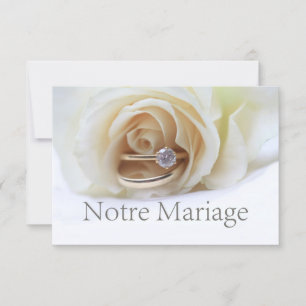 Notre Mariage - Franse trouwuitnodiging Kaart