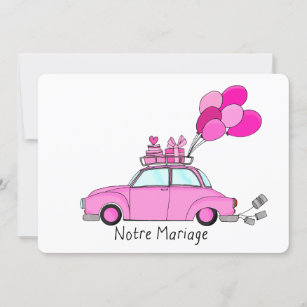 Notre Mariage - Franse trouwuitnodiging Kaart