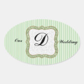 NOTRE MARIAGE MONOGRAMME ENVELOPE SEAL STICKERS (Devant)