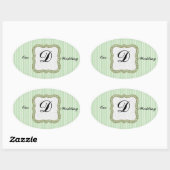 NOTRE MARIAGE MONOGRAMME ENVELOPE SEAL STICKERS (Feuille)