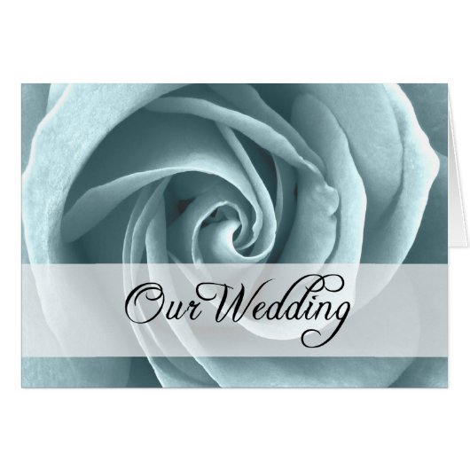 Notre Mariage : Rose bleu : (Devant horizontal)