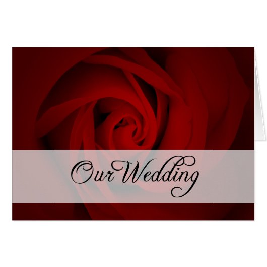 Notre Mariage : Rose rouge : (Devant horizontal)
