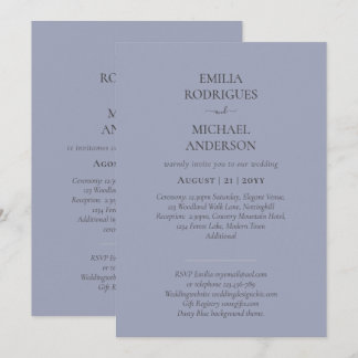 Notre Mariage Typographie Moderne INVITATION PLUSI