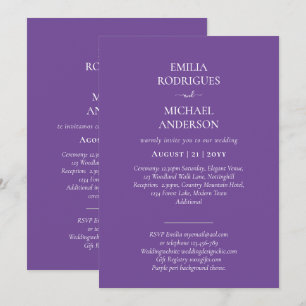 Notre Mariage Typographie Moderne INVITATION PLUSI