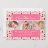 Notre meilleur Faire-part d'arrivée Cherry Girl (Devant)