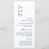 Notre meilleur jour, Programme de mariage bleu min (Devant)