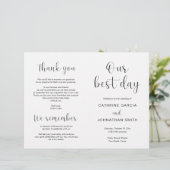 Notre meilleur jour, Programme pliable Mariage mod (Debout devant)