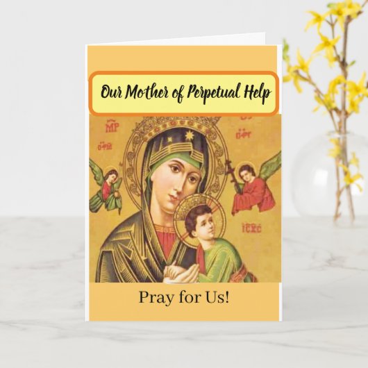 Notre Mère de Perpétuel Secours Cartes (Fleur jaune)