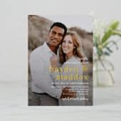 Notre moment VRAI Faire-part de mariage photo FOIL (Debout devant)