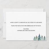 Notre nouveau cou de la carte de Faire-part mobile (Dos)