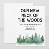 Notre Nouveau Cou De La Faire-part De Bois En Mouv (Devant / Derrière)