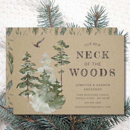 Notre nouveau cou des bois | Faire-part de déplace