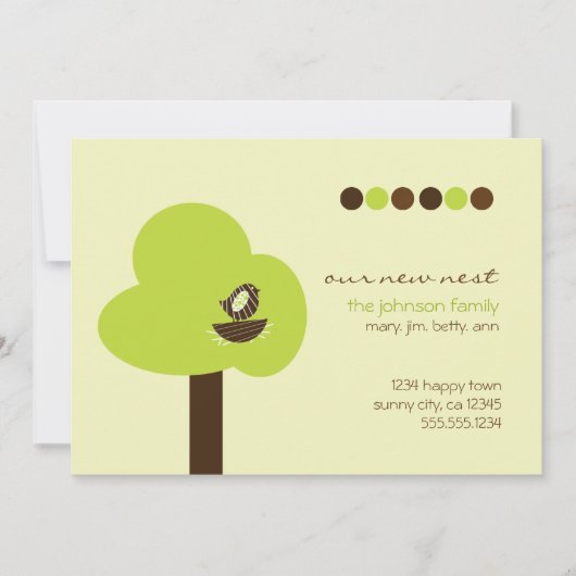 Notre nouveau Faire-part de nid (Devant)