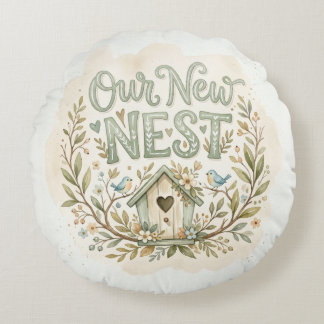 Notre nouveau nid Coussin Décoration de cadeau de