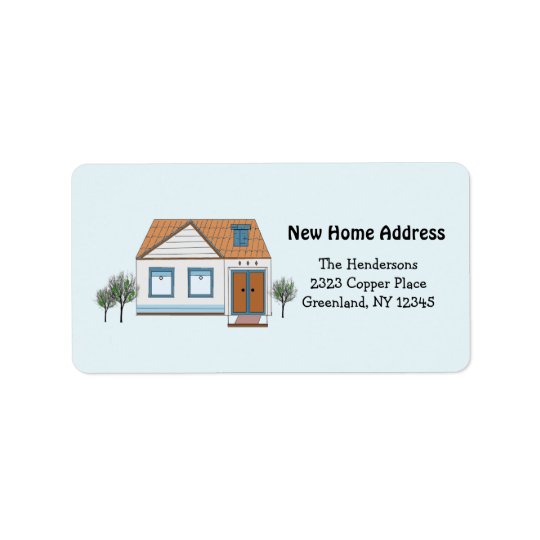 Notre nouvelle adresse à la maison élégante étiquettes d’adresse