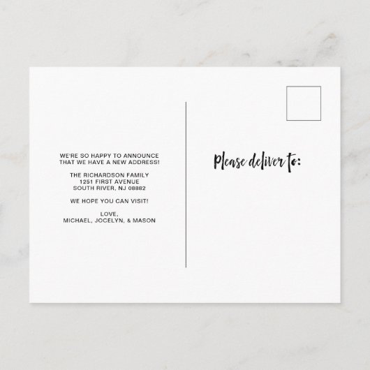 Notre nouvelle adresse | Faire-part de déplacement (Dos)