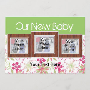 Notre nouvelle carte Faire-part de naissance photo