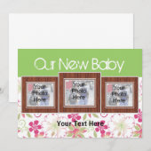 Notre nouvelle carte Faire-part de naissance photo (Devant / Derrière)