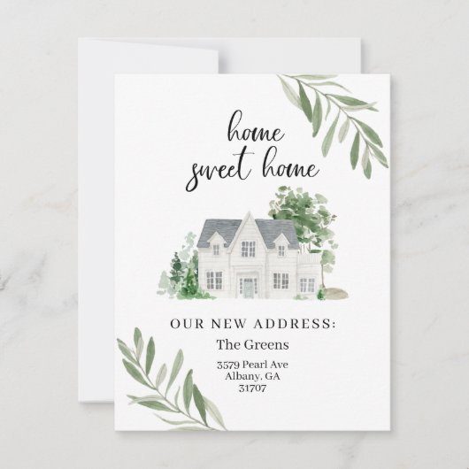 Notre nouvelle faire-part de déplacement d'adresse (Devant)