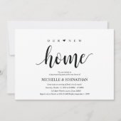 Notre nouvelle maison, Cartes d'invitation pour la (Devant)