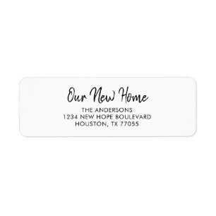 Notre nouvelle maison Étiquettes d'adresse de reto