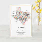 Notre nouvelle maison - Texas Moving Faire-part (Fleur jaune)