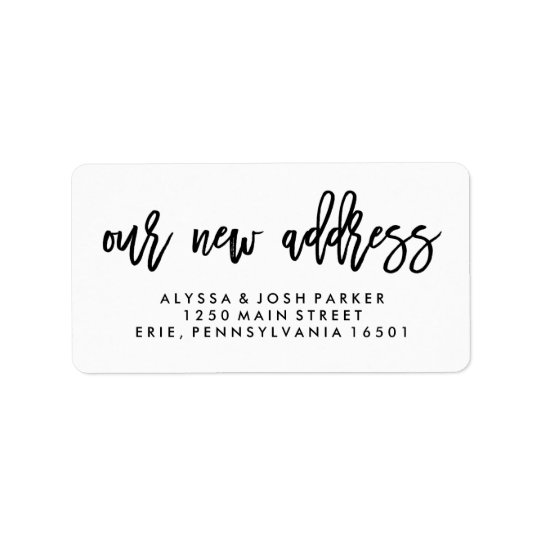 Notre nouvelle typographie moderne simple de étiquette d’adresse