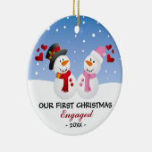 Notre ornement de bonhomme de neige engagé premier (Droite)