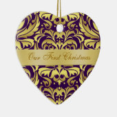 Notre ornement pourpre de damassé d'or de premier (Droite)