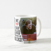 Notre Papa Rocks Photo Mug (Devant droit)