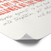 Notre Père, Affiche de prière du Seigneur (Coin)