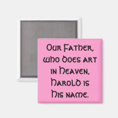 Notre Père - aimant de l'art (Recto/Verso)