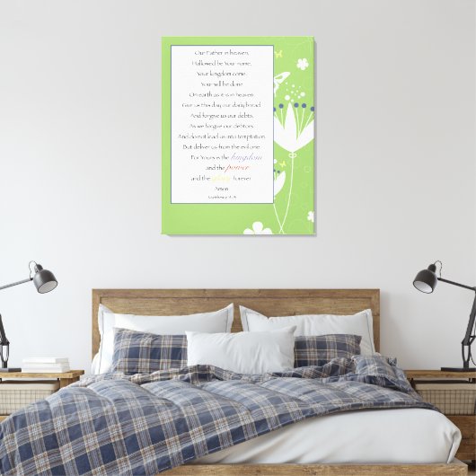 Notre Père dans le Ciel 11"x14" Toile enveloppée (Insitu(Chambre))