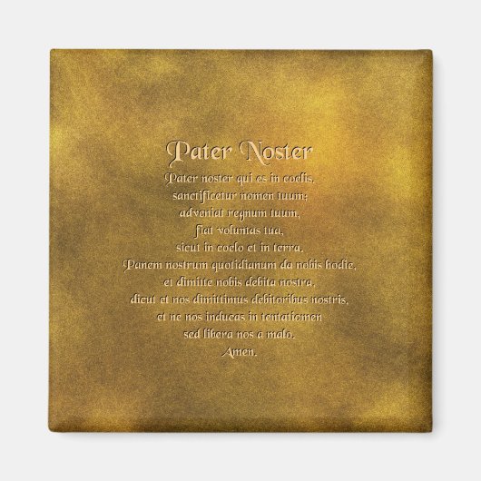 Notre Père Dans Le Magnet Latin (Devant)