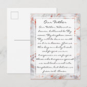 Notre Père Prière Carte Postale Religieuse (Devant / Derrière)