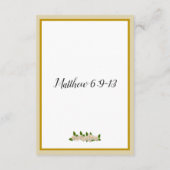 Notre Père Prière Matthieu 6:9-13 Carte (Dos)