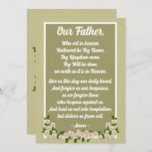 Notre Père Prière Matthieu 6:9-13 Carte d'or (Devant / Derrière)