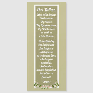 Notre Père Prière Matthieu 6:9-13 Carte magnétique