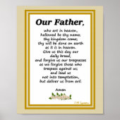 Notre Père Prière Matthieu 6:9-13 Poster (Devant)
