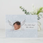 Notre Petit Ange Wings Faire-part de naissance (Debout devant)