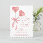 Notre petit Baby shower Saint-Valentin Invitation (Debout devant)
