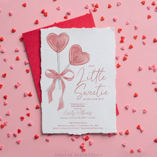 Notre petit Baby shower Saint-Valentin Invitation