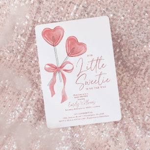 Notre petit Baby shower Saint-Valentin Invitation