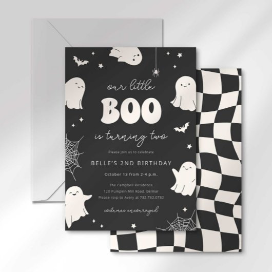 Notre petit Boo fête ses deux ans - Invitation