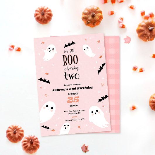 Notre Petit Boo Halloween 2e Invitation anniversai
